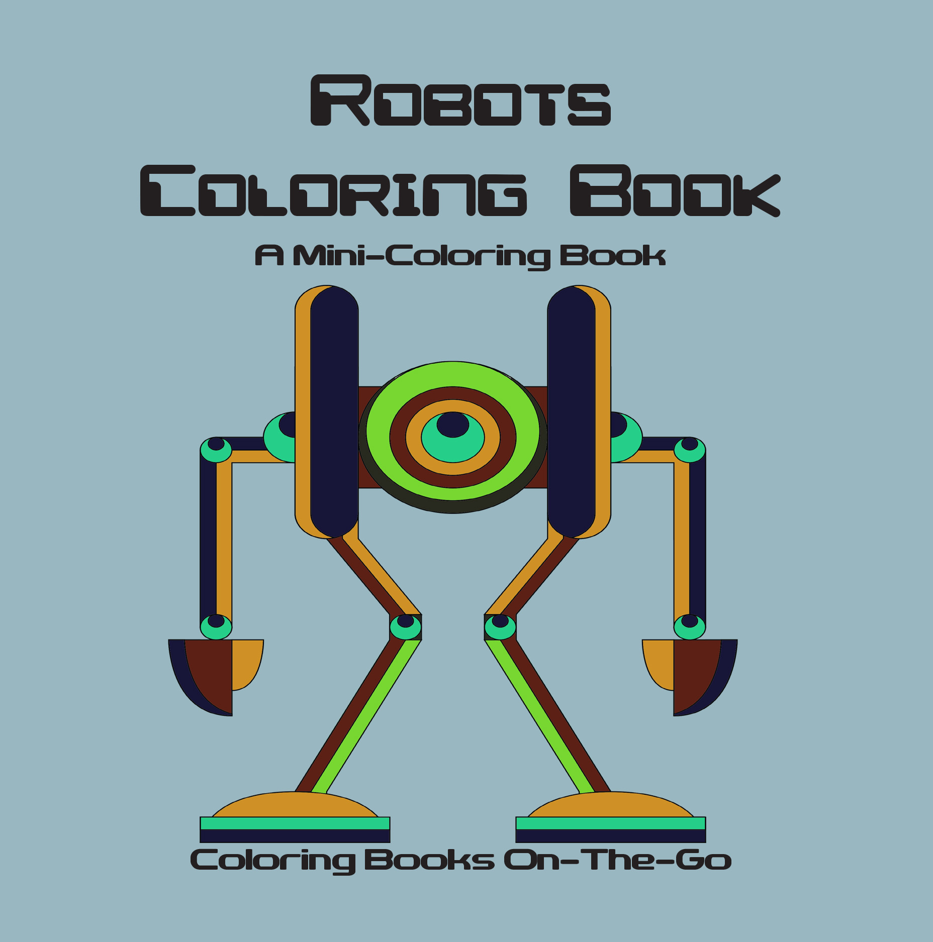 robots coloring book cover